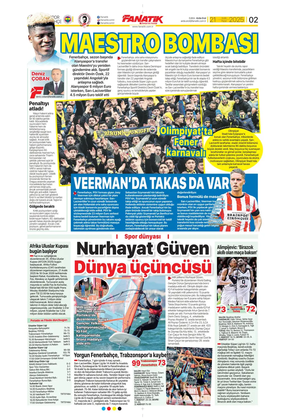 "Transferde Yusuf Sarı bombası" | Sporun manşetleri - 15