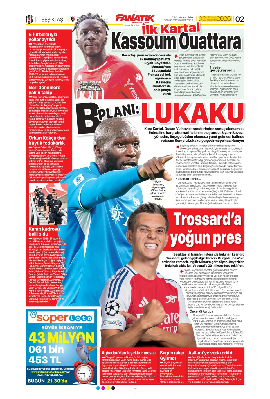 Fenerbahçe'den şok Malang Sarr kararı! Anlaşma sağlanmışken yüz çevrildi | Sporun manşetleri - 24 Fenerbahçe'den şok Malang Sarr kararı! Anlaşma sağlanmışken yüz çevrildi | Sporun manşetleri - 24