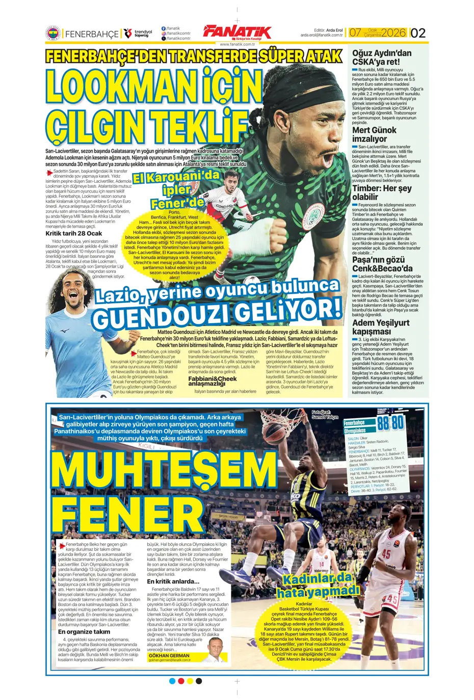 "İrfan Can Kahveci bugün resmi imzayı atacak" | Sporun manşetleri - 19