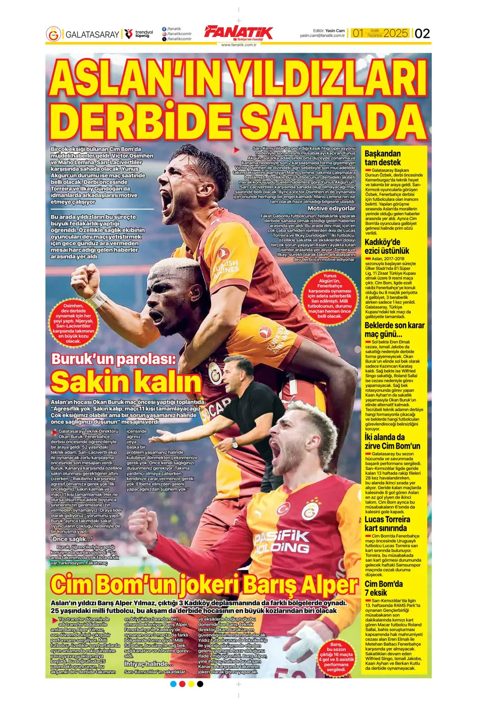 "Kadıköy'de 30 milyarlık dev buluşma" | Sporun manşetleri - 34