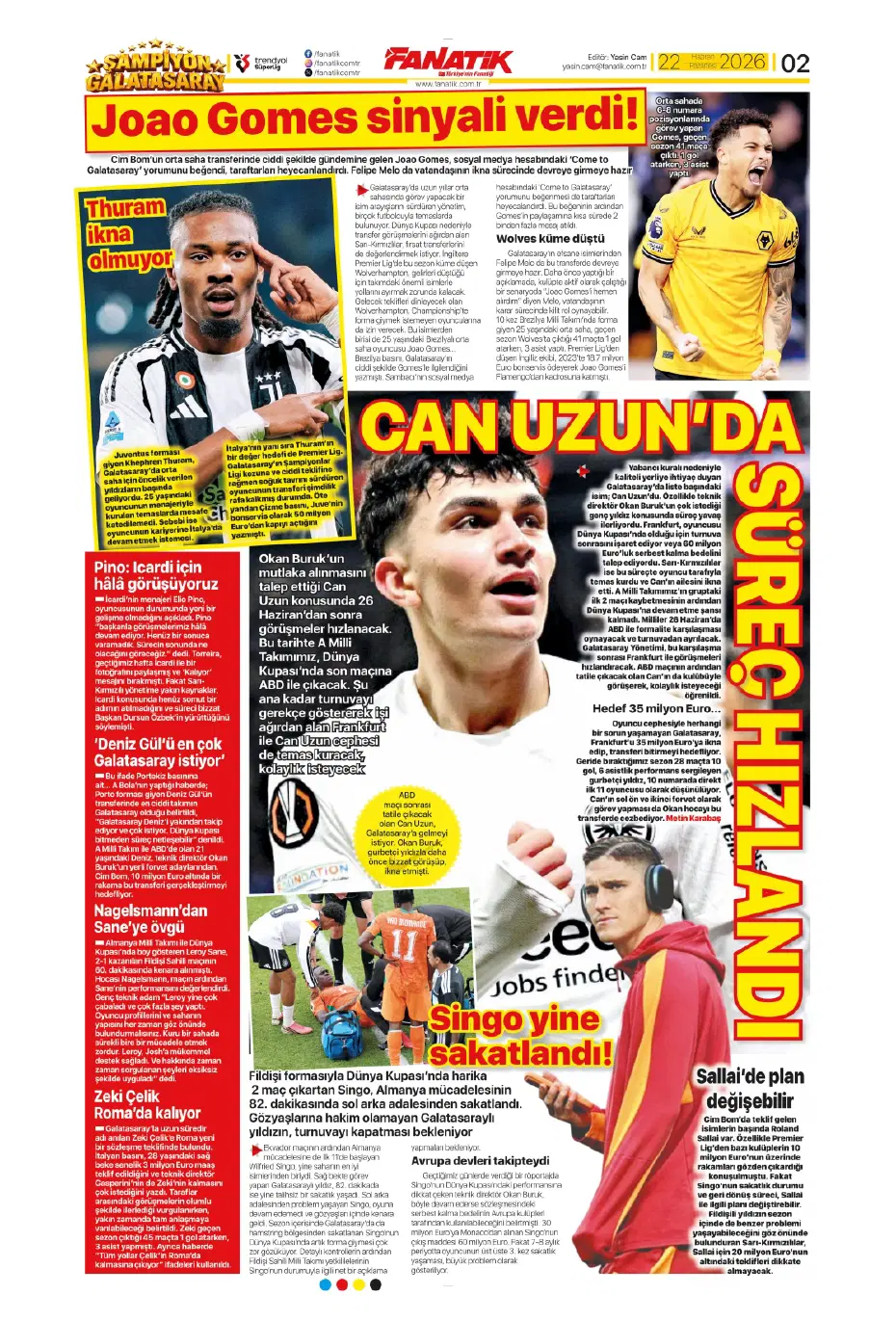 İsmail Kartal'dan Sidiki Cherif'le ilgili karar çıktı | Sporun manşetleri - 17 İsmail Kartal'dan Sidiki Cherif'le ilgili karar çıktı | Sporun manşetleri - 17