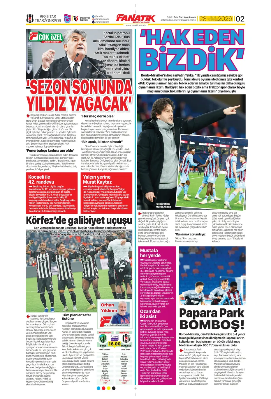 "İsmail Yüksek'e İngiliz takibi" | Sporun manşetleri - 38