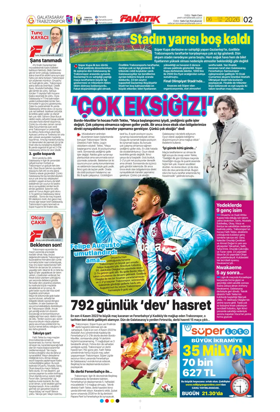 "Lookman Afrika Kupası'ndan direkt İstanbul'a" | Sporun manşetleri - 22 "Lookman Afrika Kupası'ndan direkt İstanbul'a" | Sporun manşetleri - 22