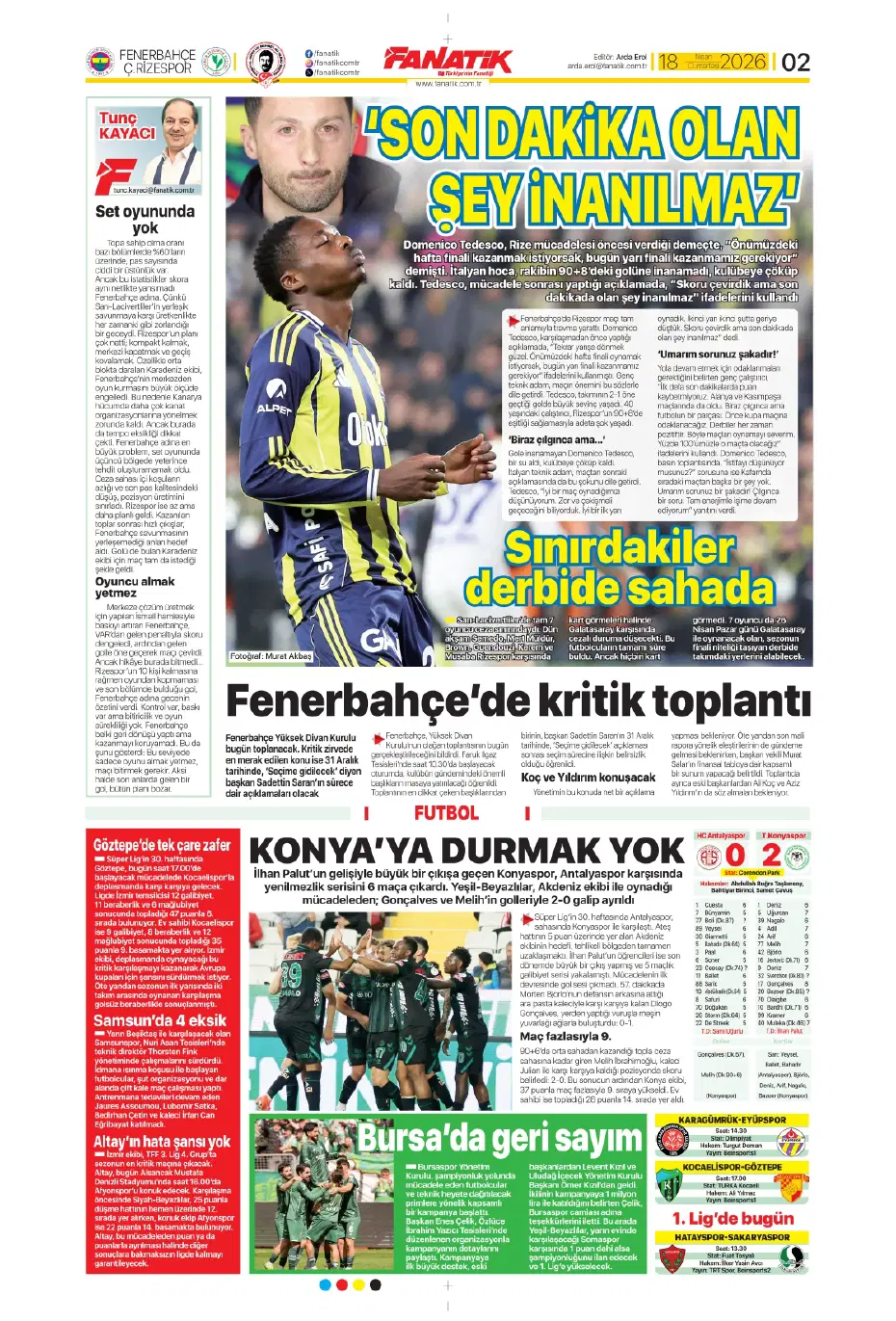 Ederson acı son | Sporun manşetleri - 21