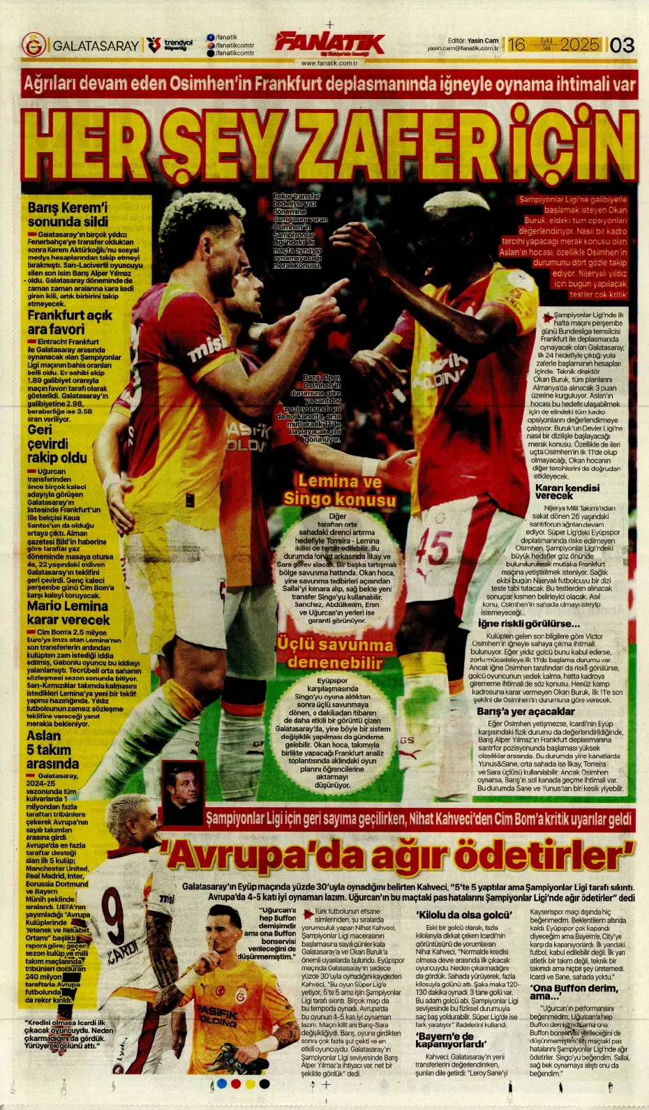 "Fenerbahçe'den David Alaba bombası" | Sporun manşetleri - 20