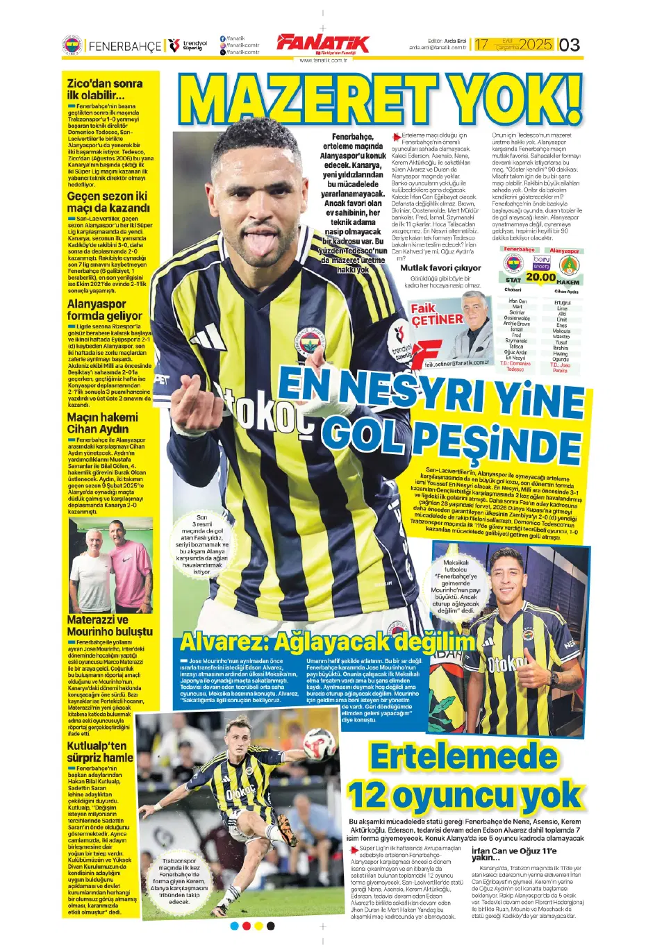 "Okan Buruk'un İlkay-Sane planı" | Sporun manşetleri - 18
