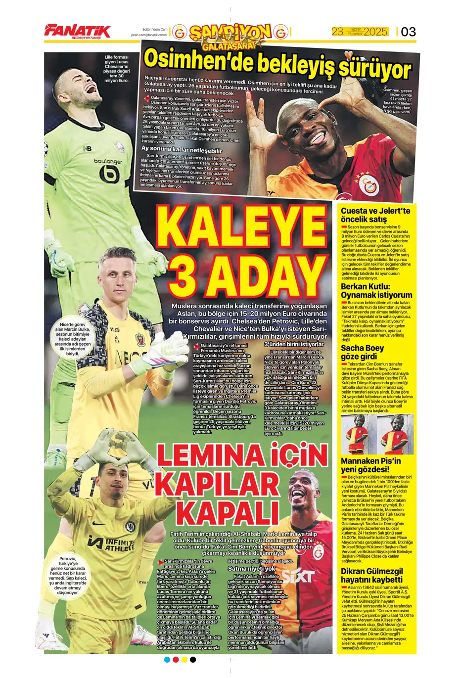 "Fenerbahçe'den Jadon Sancho bombası" | Sporun manşetleri - 30