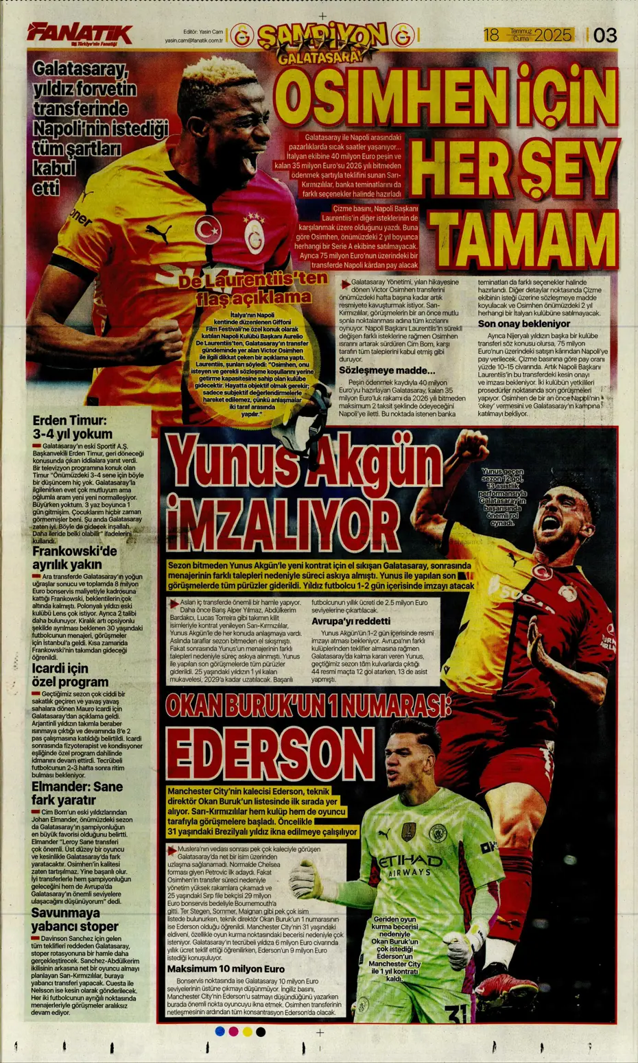 "Fenerbahçe'ye En-Nesyri piyangosu" | Sporun manşetleri - 29