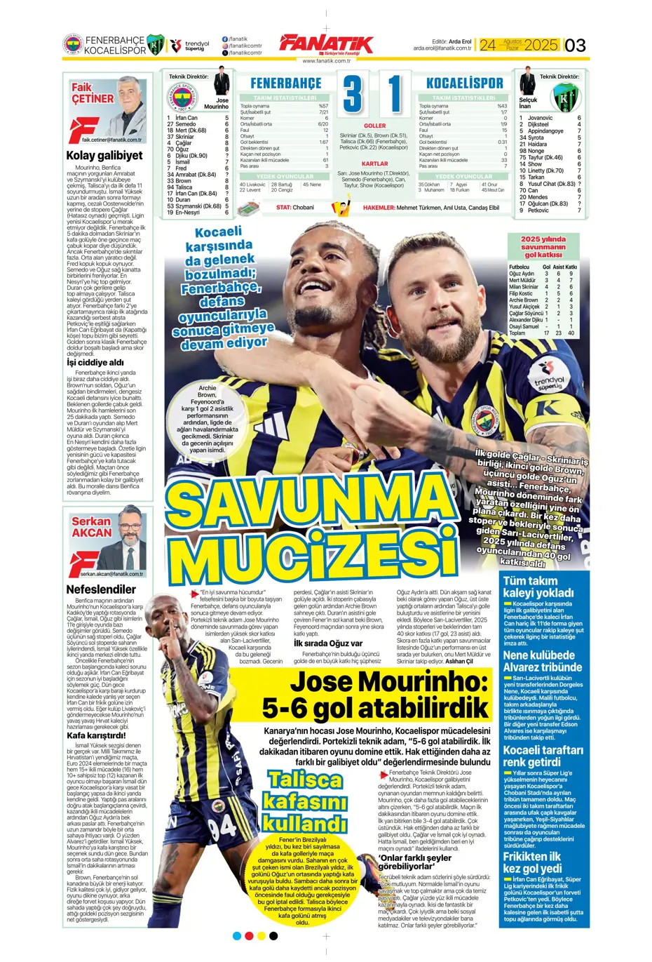 "Galatasaray'a üçlü piyango" | Sporun manşetleri - 41