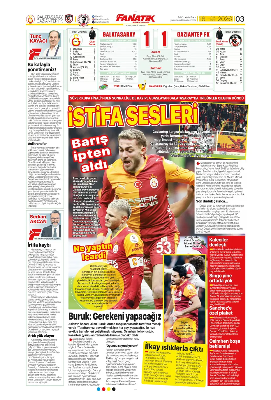 "Galatasaray'dan Gaziantep maçı sonrası transfer: Gemileri yaktı" | Sporun manşetleri - 28