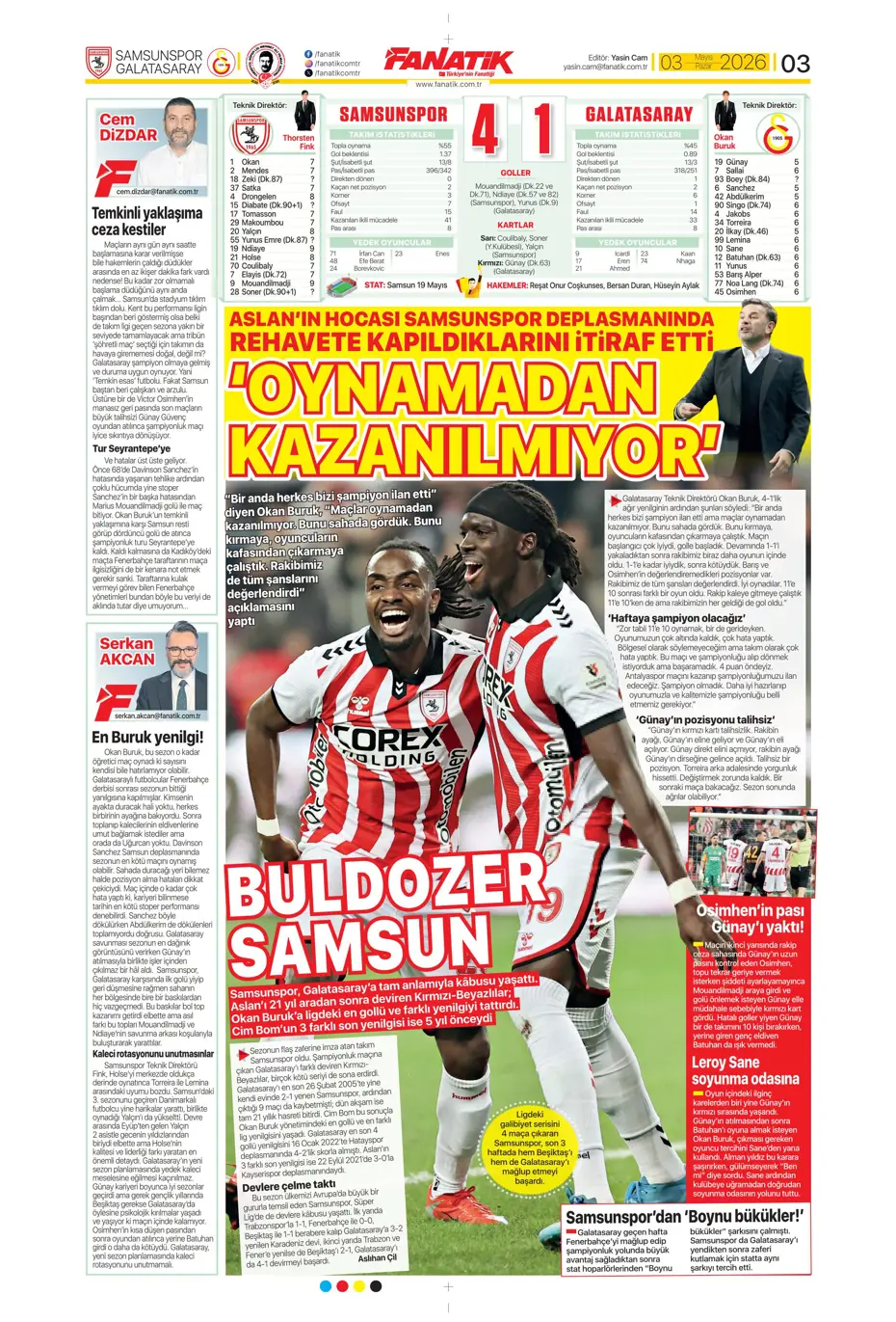 Galatasaray dördüncüyü ararken dört yedi | Sporun manşetleri - 31 Galatasaray dördüncüyü ararken dört yedi | Sporun manşetleri - 31