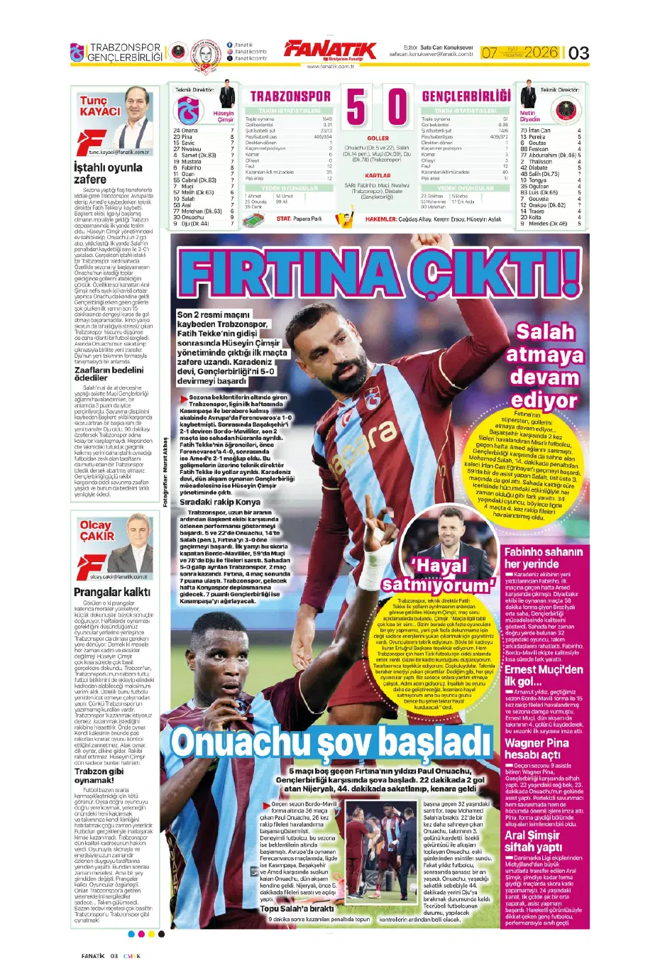 "İsmail Kartal'ın kader virajı" | Sporun manşetleri - 21