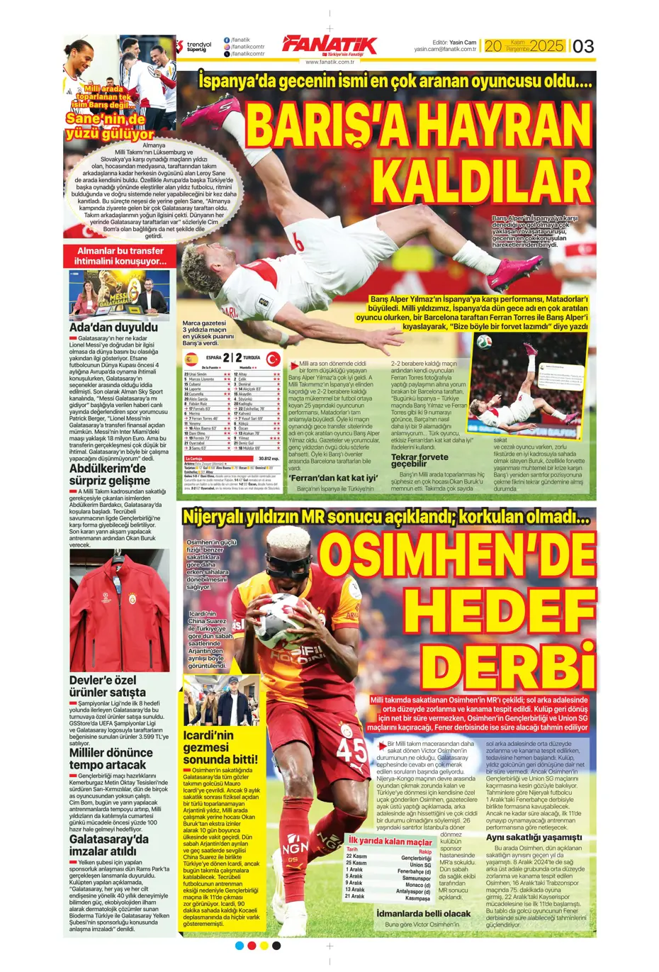 "Leao bombası" | Sporun manşetleri - 25