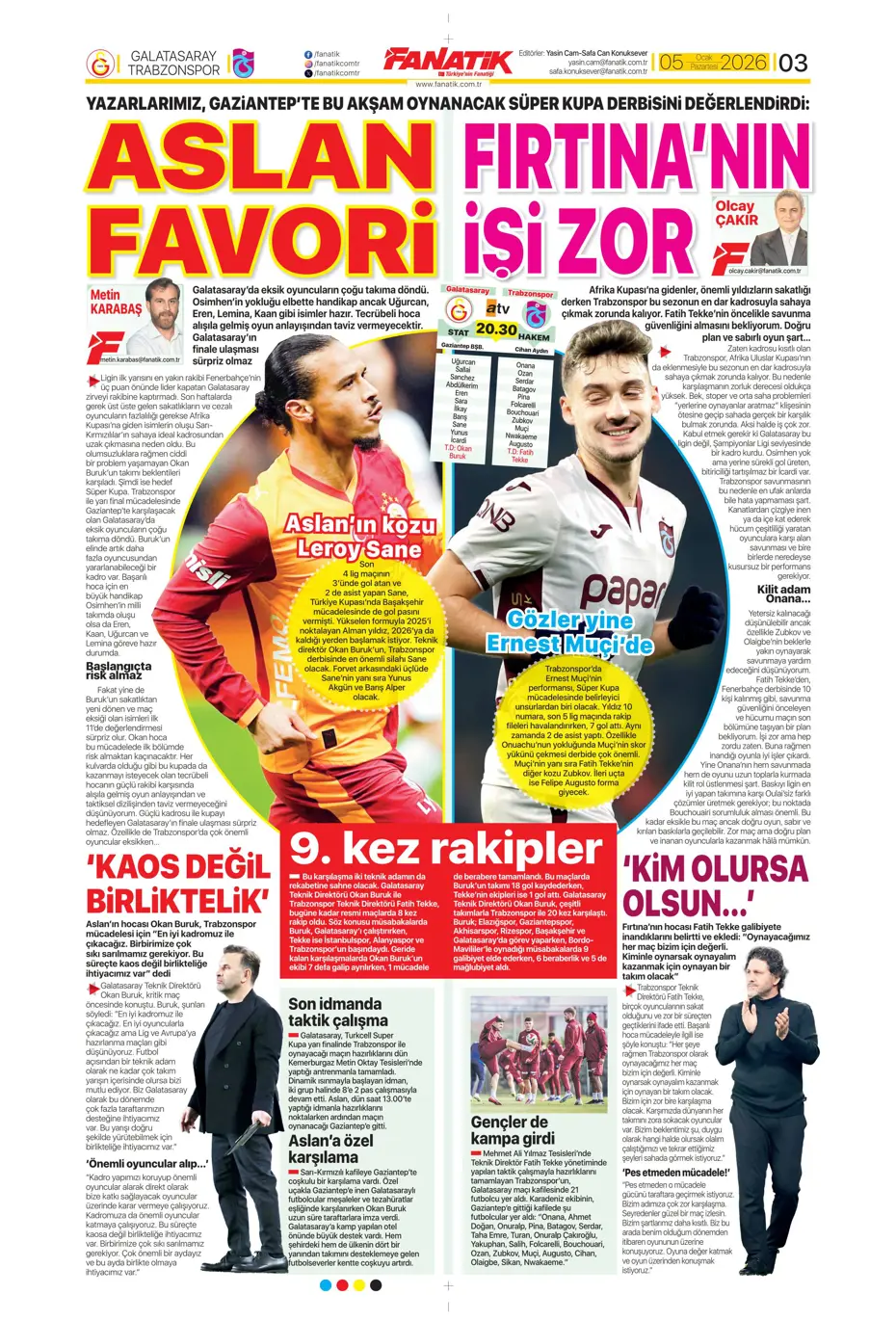 "Fenerbahçe'ye yeni yılın ilk piyangosu Sofyan Amrabat'tan" | Sporun manşetleri - 31