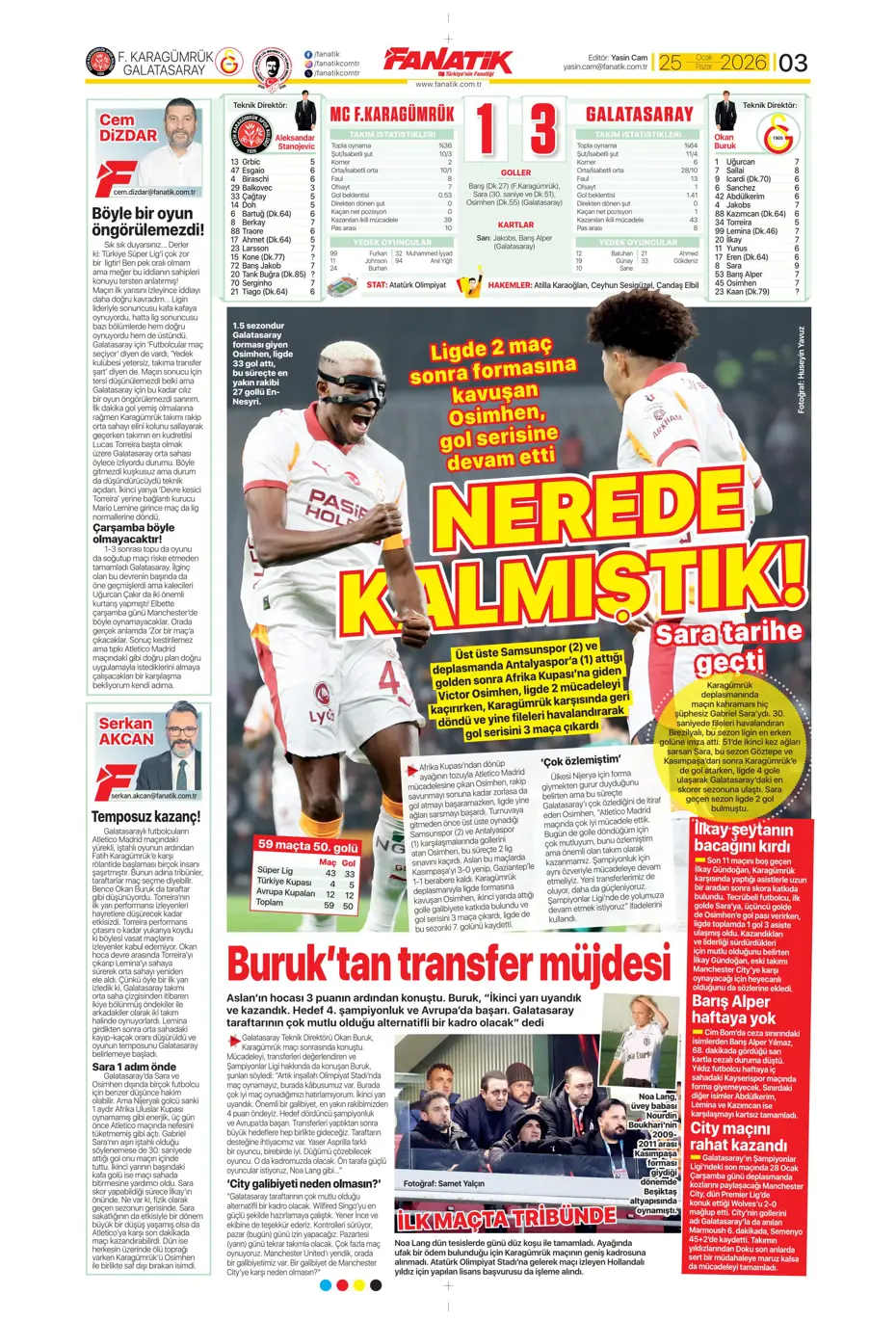 "Asprilla sonrası Galatasaray'ın 3. transferi de belli oldu" | Sporun manşetleri - 35