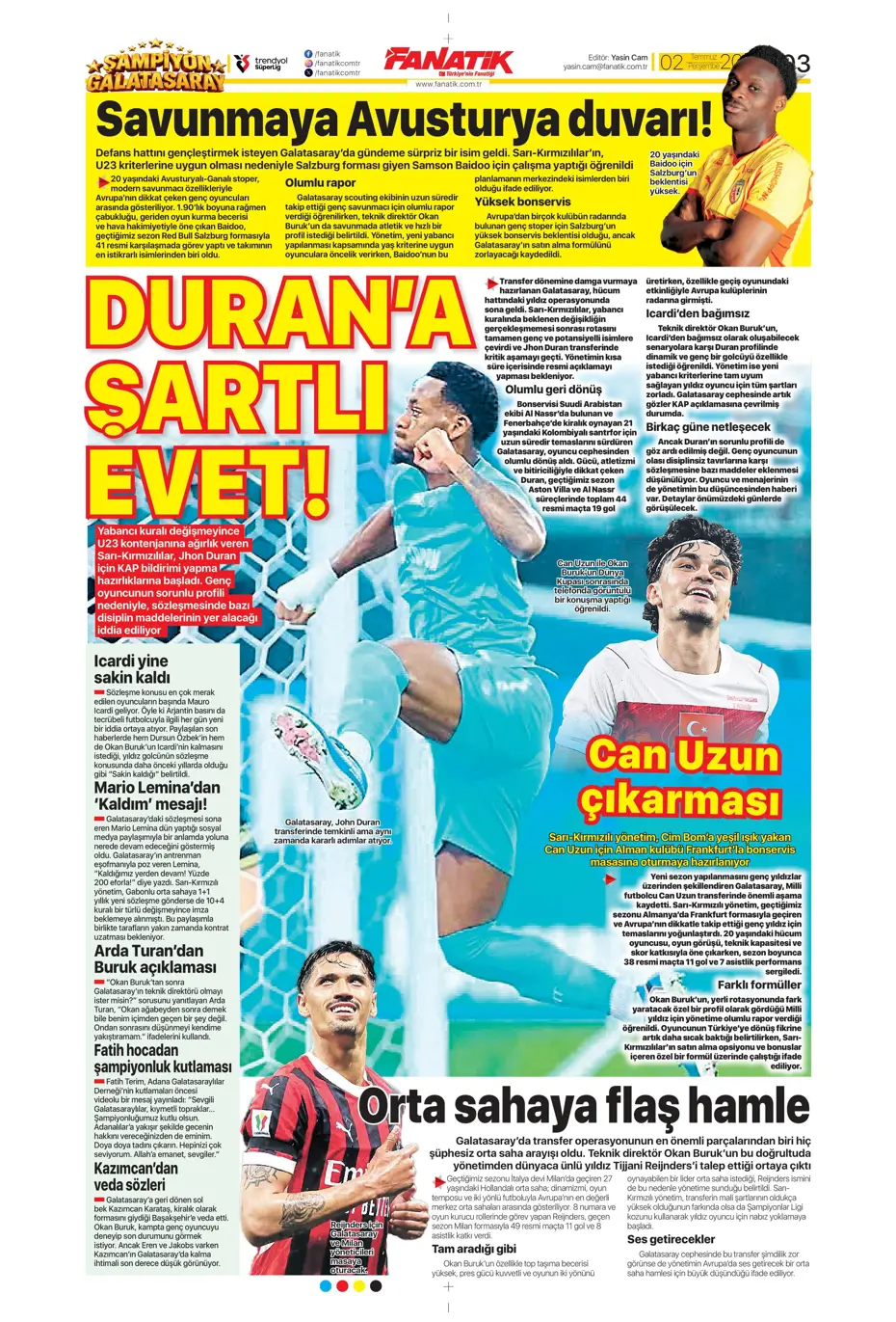 Fenerbahçe'den şok Malang Sarr kararı! Anlaşma sağlanmışken yüz çevrildi | Sporun manşetleri - 23 Fenerbahçe'den şok Malang Sarr kararı! Anlaşma sağlanmışken yüz çevrildi | Sporun manşetleri - 23