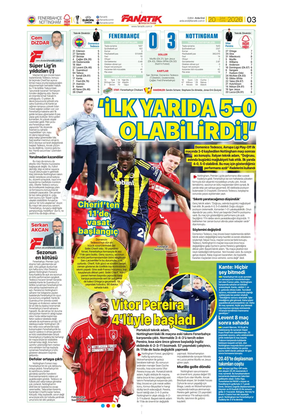 "Vitor Pereira Fenerbahçe'yi mat etti" | Sporun manşetleri - 31