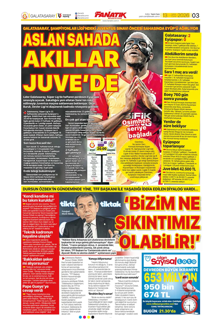 "Tedesco teklifi kabul etmeye yakın" | Sporun manşetleri - 23