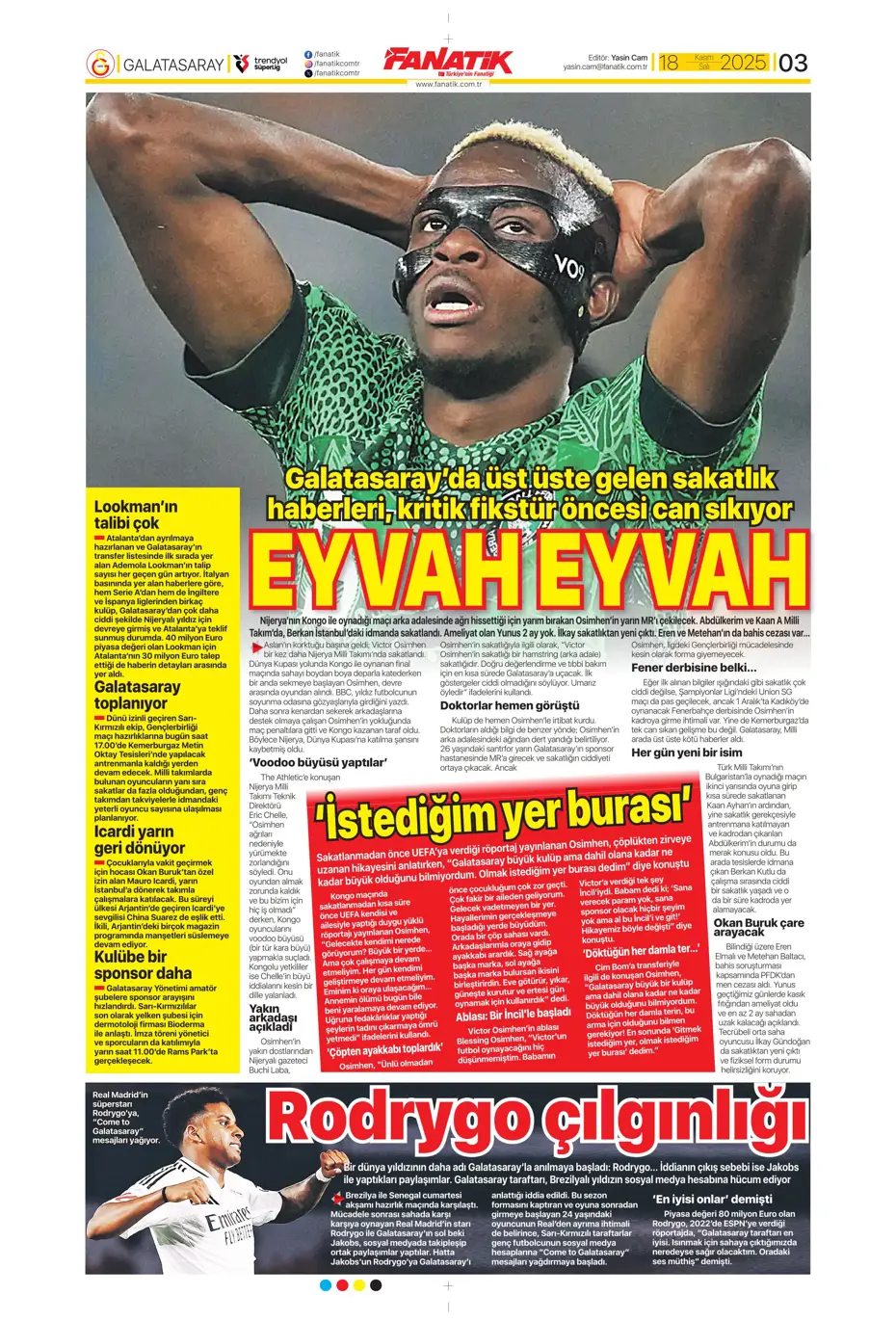 "Fenerbahçe'ye Diego Carlos piyangosu vurdu" | Sporun manşetleri - 31