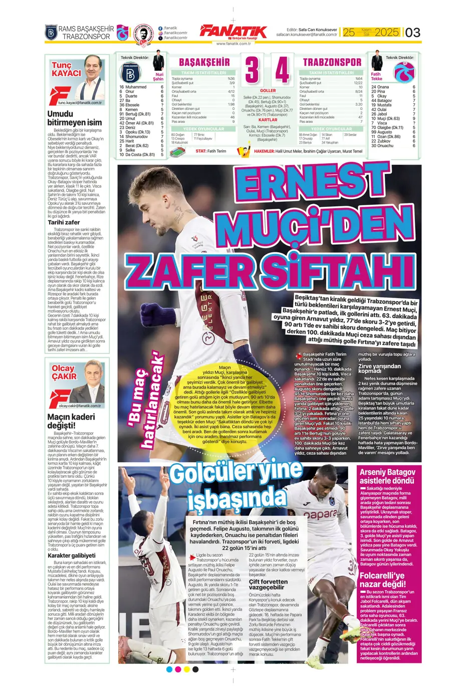 "Fenerbahçe'ye sürpriz golcü: Franculino Dju" | Sporun manşetleri - 31 "Fenerbahçe'ye sürpriz golcü: Franculino Dju" | Sporun manşetleri - 31