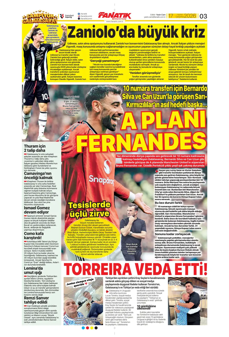 Fenerbahçe'de Oosterwolde dışında 3 ayrılık daha | Sporun manşetleri - 19