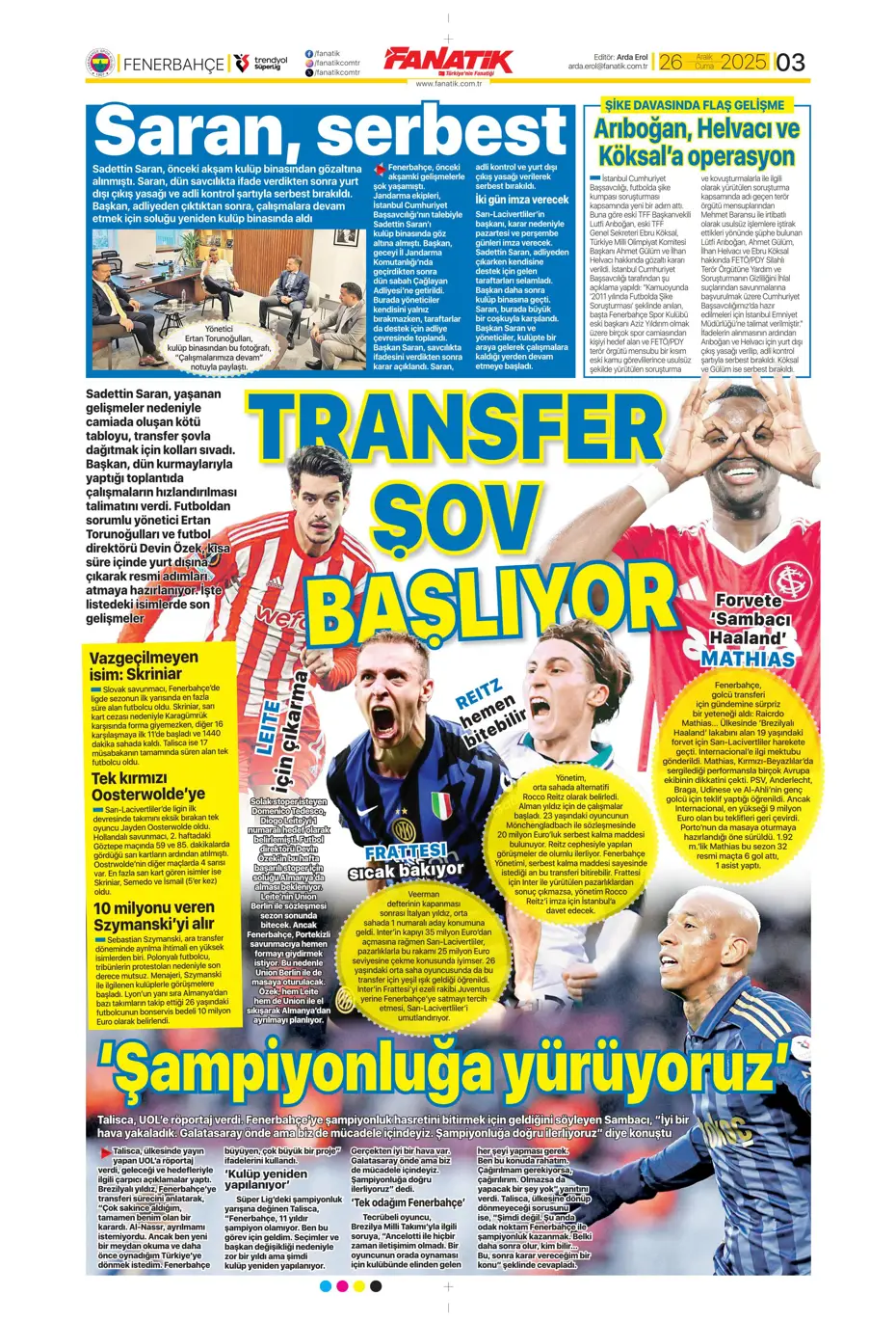 "Kerem Aktürkoğlu'na beklenmedik talip çıktı" | Sporun manşetleri - 23