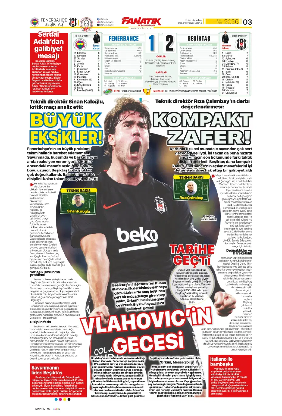 "Kadıköy'ün kralı Kartal" | Sporun manşetleri - 21 "Kadıköy'ün kralı Kartal" | Sporun manşetleri - 21