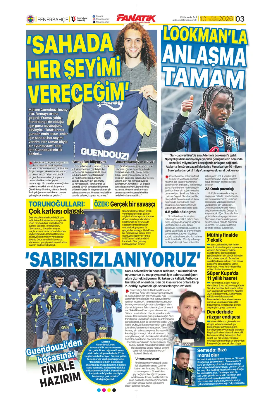 "Ve Lookman'la anlaşma tamam: İşte "Evet" dediği rakam" | Sporun manşetleri - 26