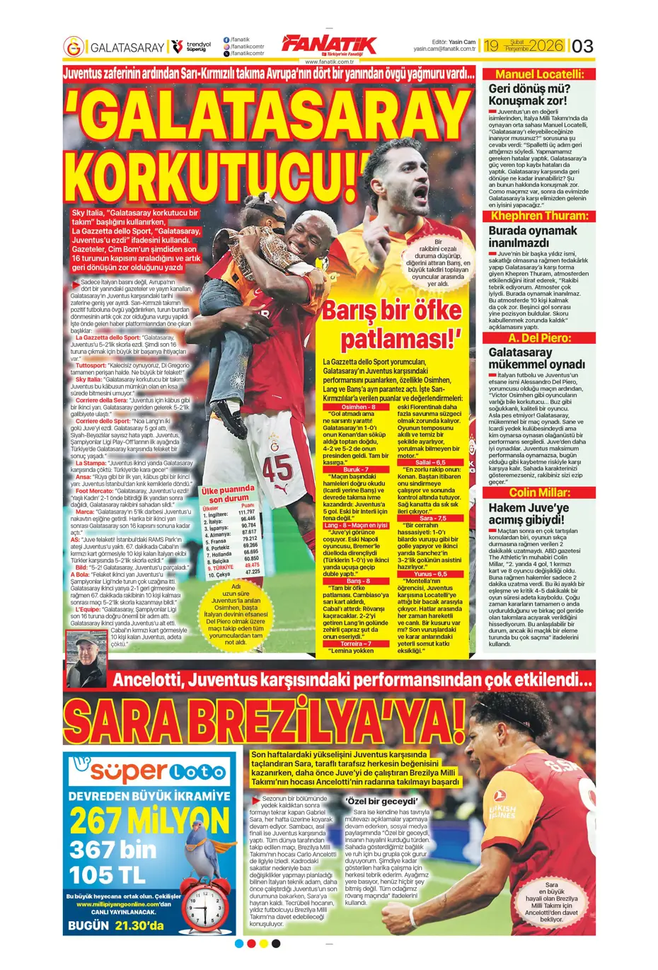 "Napoli'den Galatasaray'a Noa Lang için görülmemiş jest" | Sporun manşetleri - 23