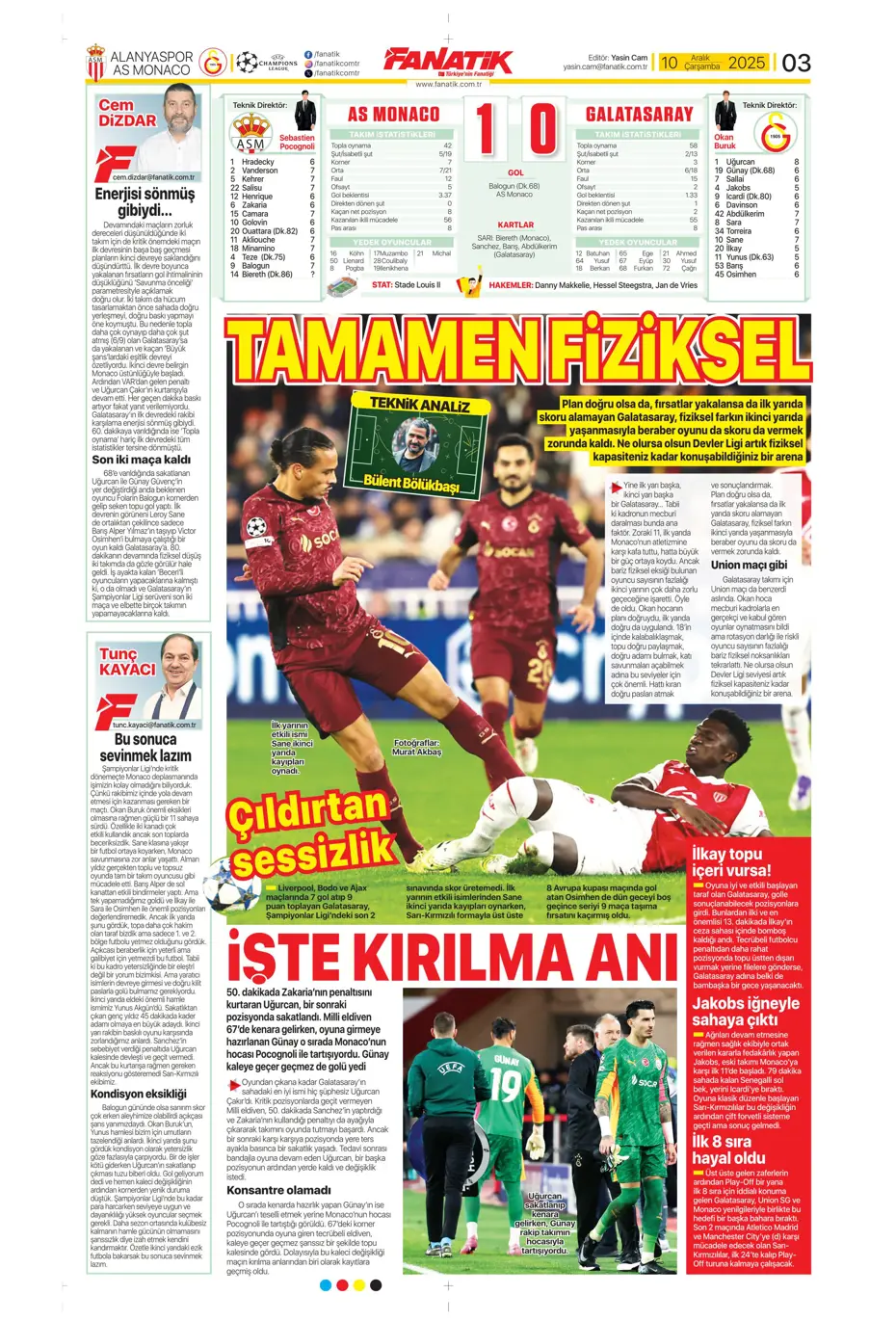 "Galatasaray 10 saniyede yıkıldı" | Sporun manşetleri - 32