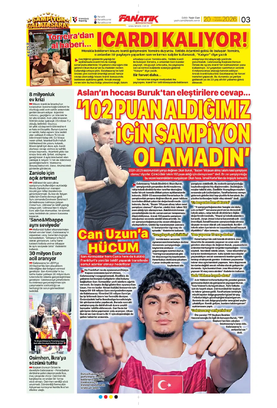 Ve Fenerbahçe için İstanbul'da! Fransız yıldızı Oğuz Çetin izledi, İsmail Kartal onayladı | Sporun manşetleri - 21