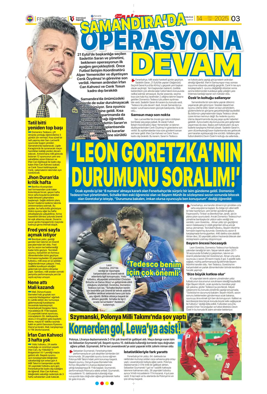 "Beşiktaş'ta İrfan Can Kahveci sürprizi" | Sporun manşetleri - 29 "Beşiktaş'ta İrfan Can Kahveci sürprizi" | Sporun manşetleri - 29