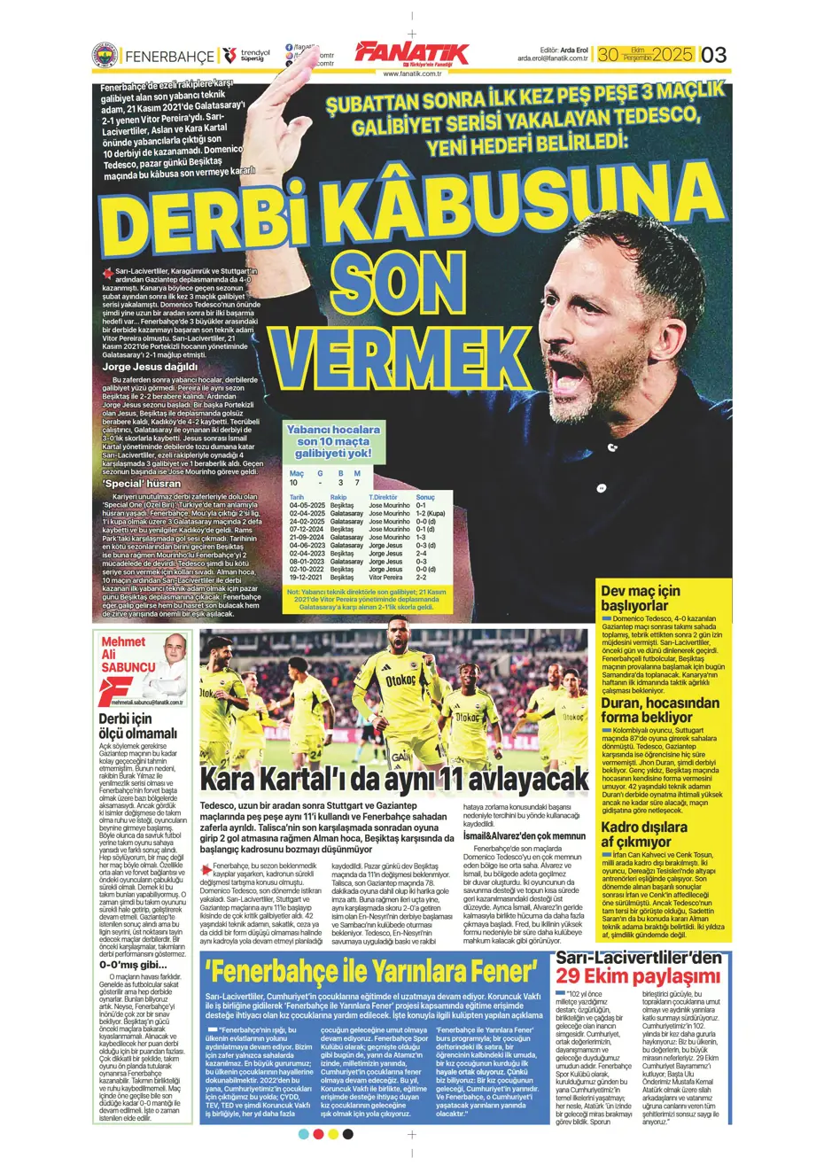 "Talisca teklife "Evet" dedi" | Sporun manşetleri - 29