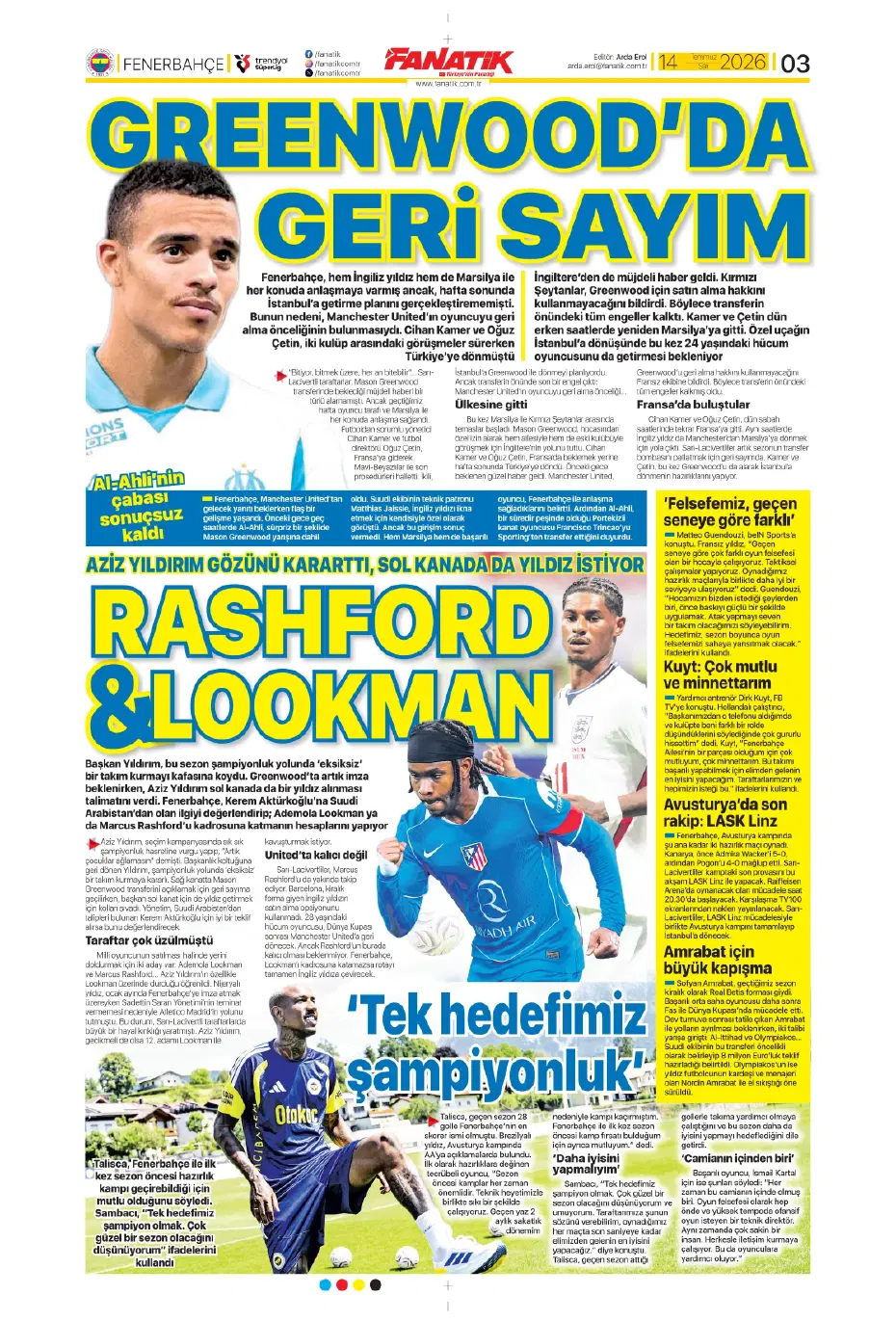 Galatasaray'ın sıradaki bombası Phil Foden | Sporun manşetleri - 14