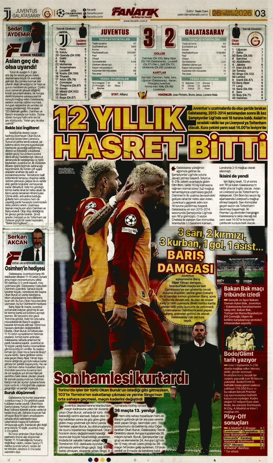 "Galatasaray kabustan zafer çıkardı" | Sporun manşetleri - 9