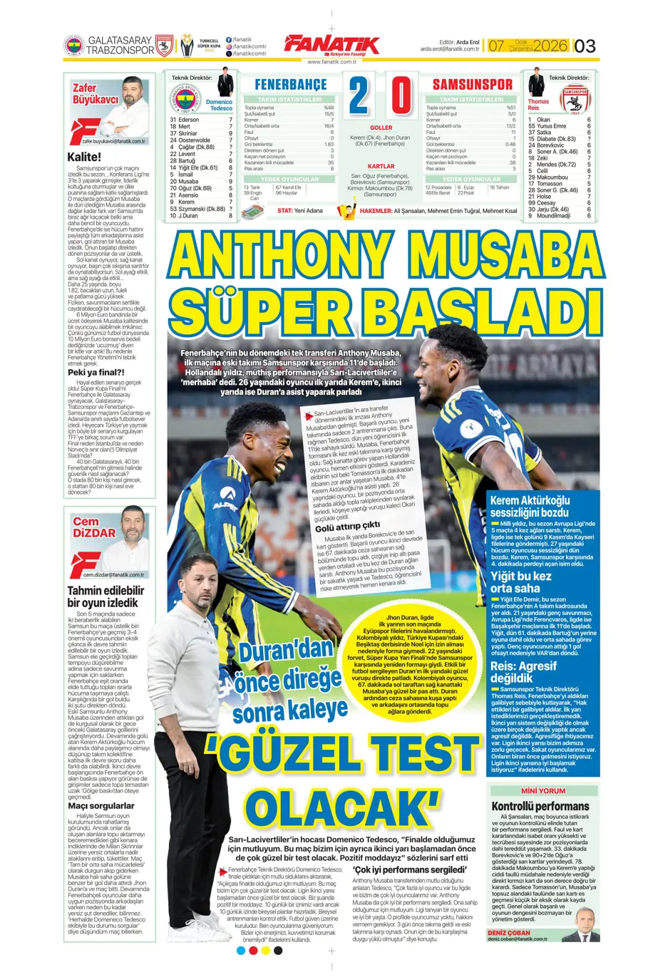 "İrfan Can Kahveci bugün resmi imzayı atacak" | Sporun manşetleri - 28