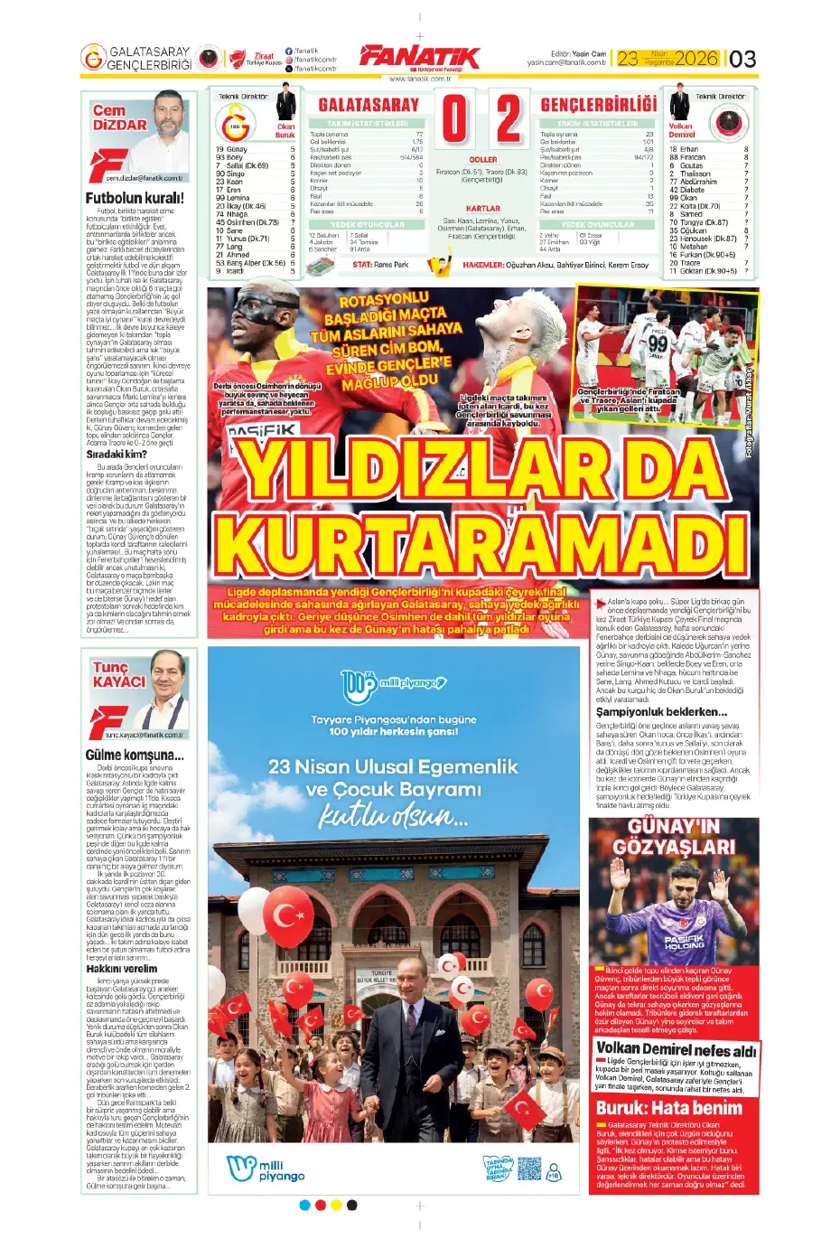 "Koopmeiners Galatasaray'a doğru" | Sporun manşetleri - 24