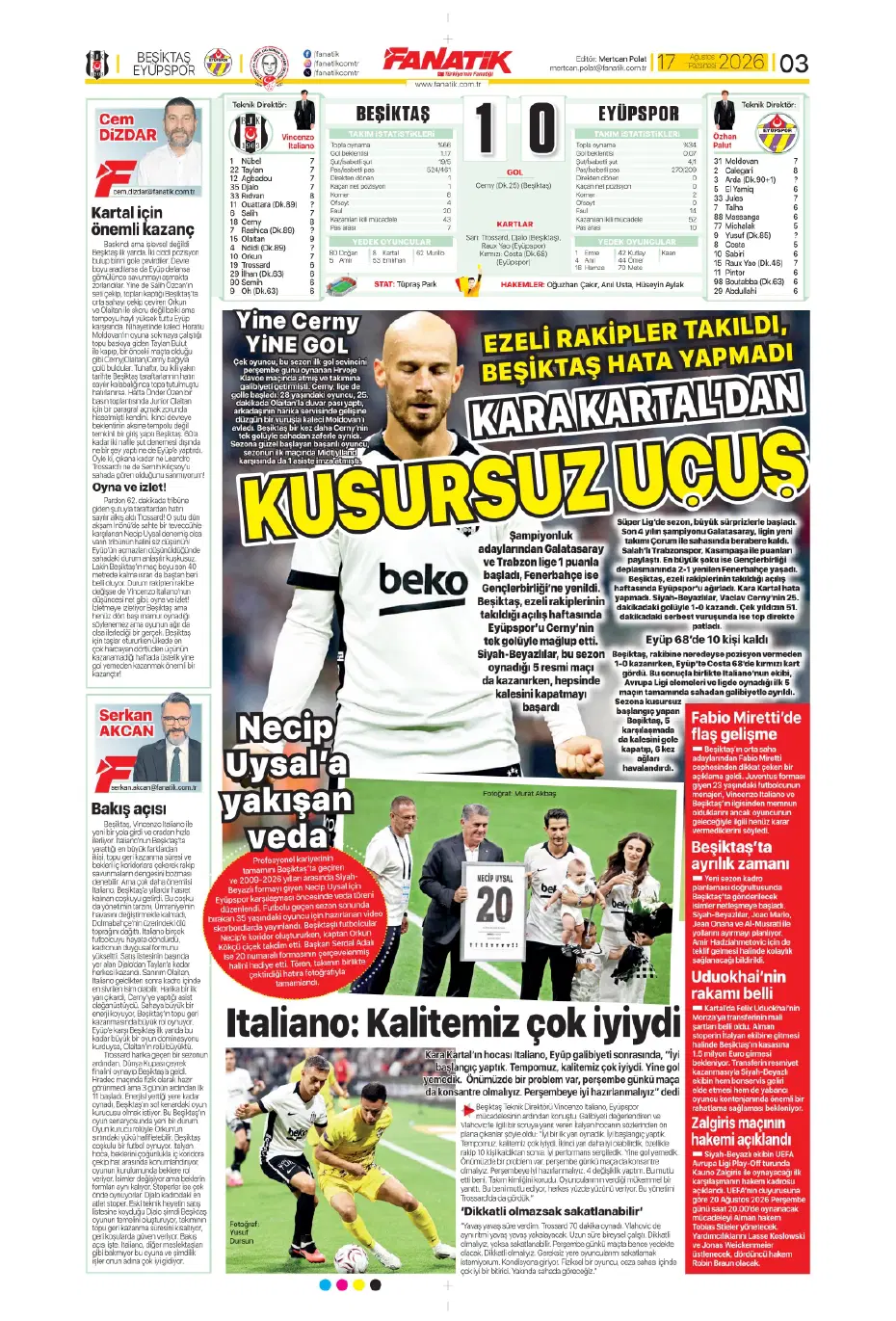 Fenerbahçe'de 2. kaptan Hakan Çalhanoğlu | Sporun manşetleri - 10 Fenerbahçe'de 2. kaptan Hakan Çalhanoğlu | Sporun manşetleri - 10