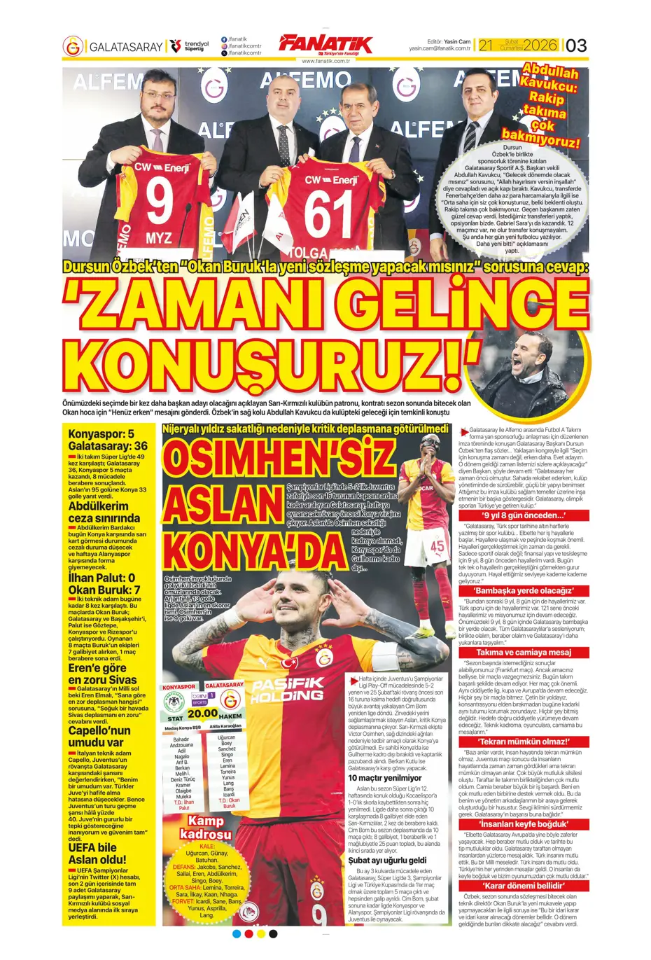 "İlk transfer Altay Bayındır" | Sporun manşetleri - 35