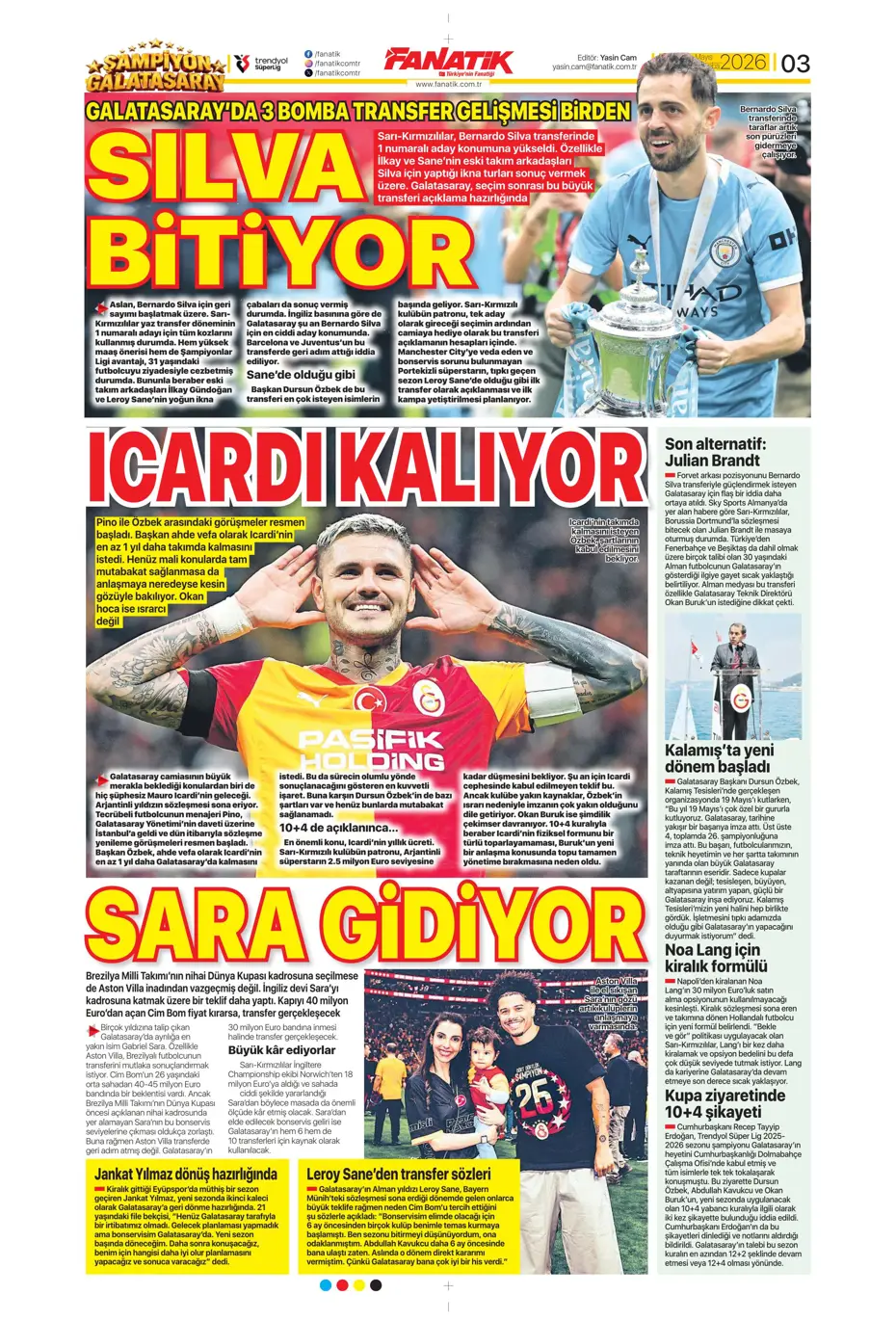 Conte yanında dünyaca ünlü yıldızı da Fenerbahçe'ye getiriyor | Sporun manşetleri - 26