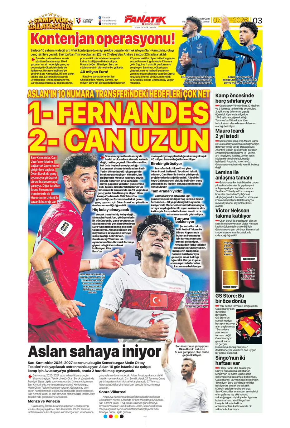 "Ve Greenwood, Fenerbahçe'de" | Sporun manşetleri - 17