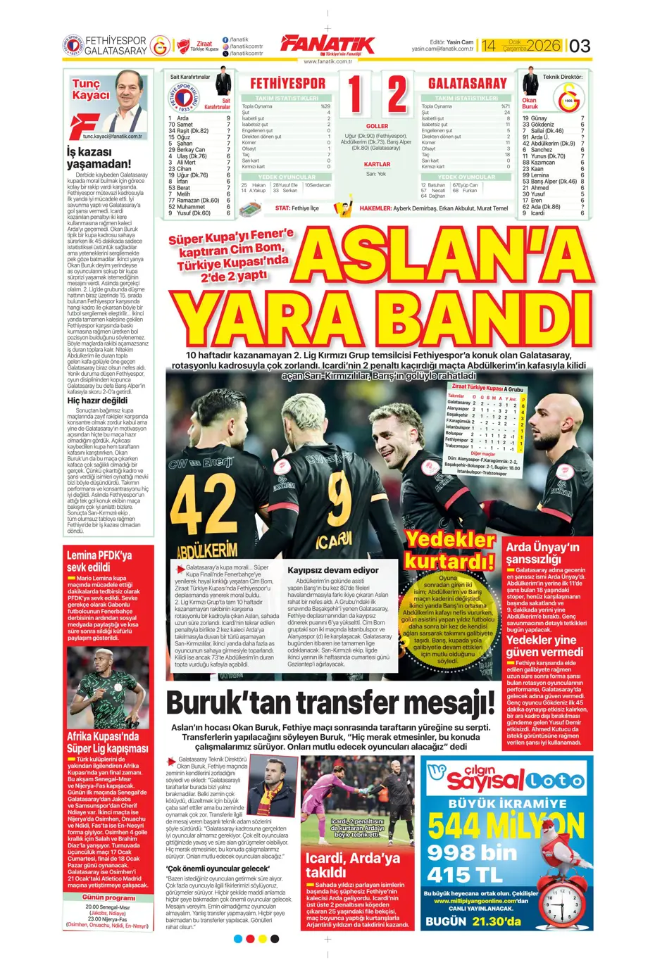 "N'Golo Kante Fenerbahçe'de" | Sporun manşetleri - 31