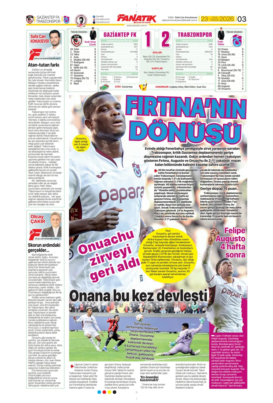 "Fenerbahçe'ye Galatasaray dopingi: Whatsapp grubunda bayram havası" | Sporun manşetleri - 38 "Fenerbahçe'ye Galatasaray dopingi: Whatsapp grubunda bayram havası" | Sporun manşetleri - 38