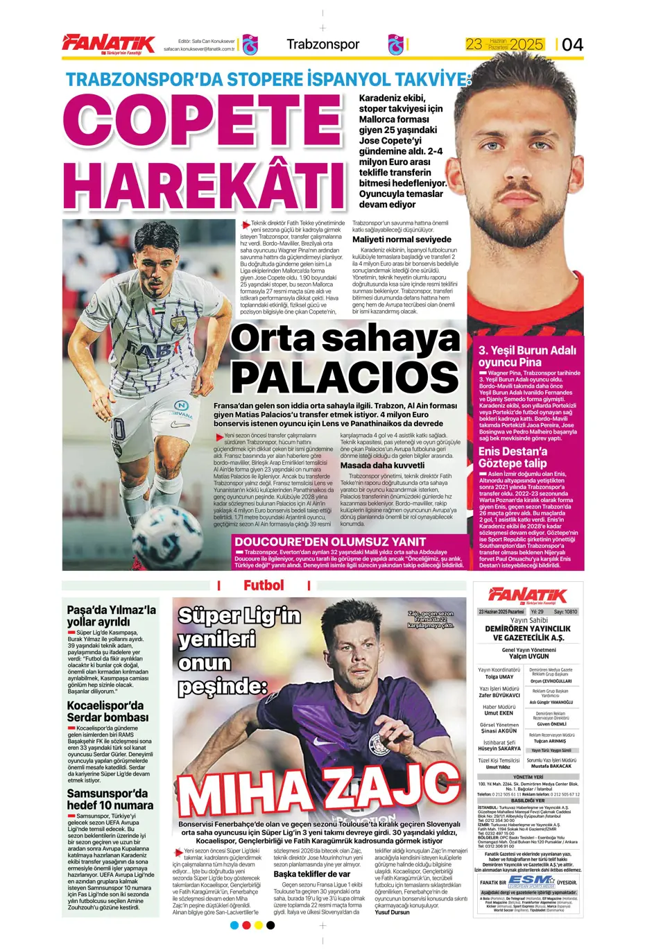 "Fenerbahçe'den Jadon Sancho bombası" | Sporun manşetleri - 29