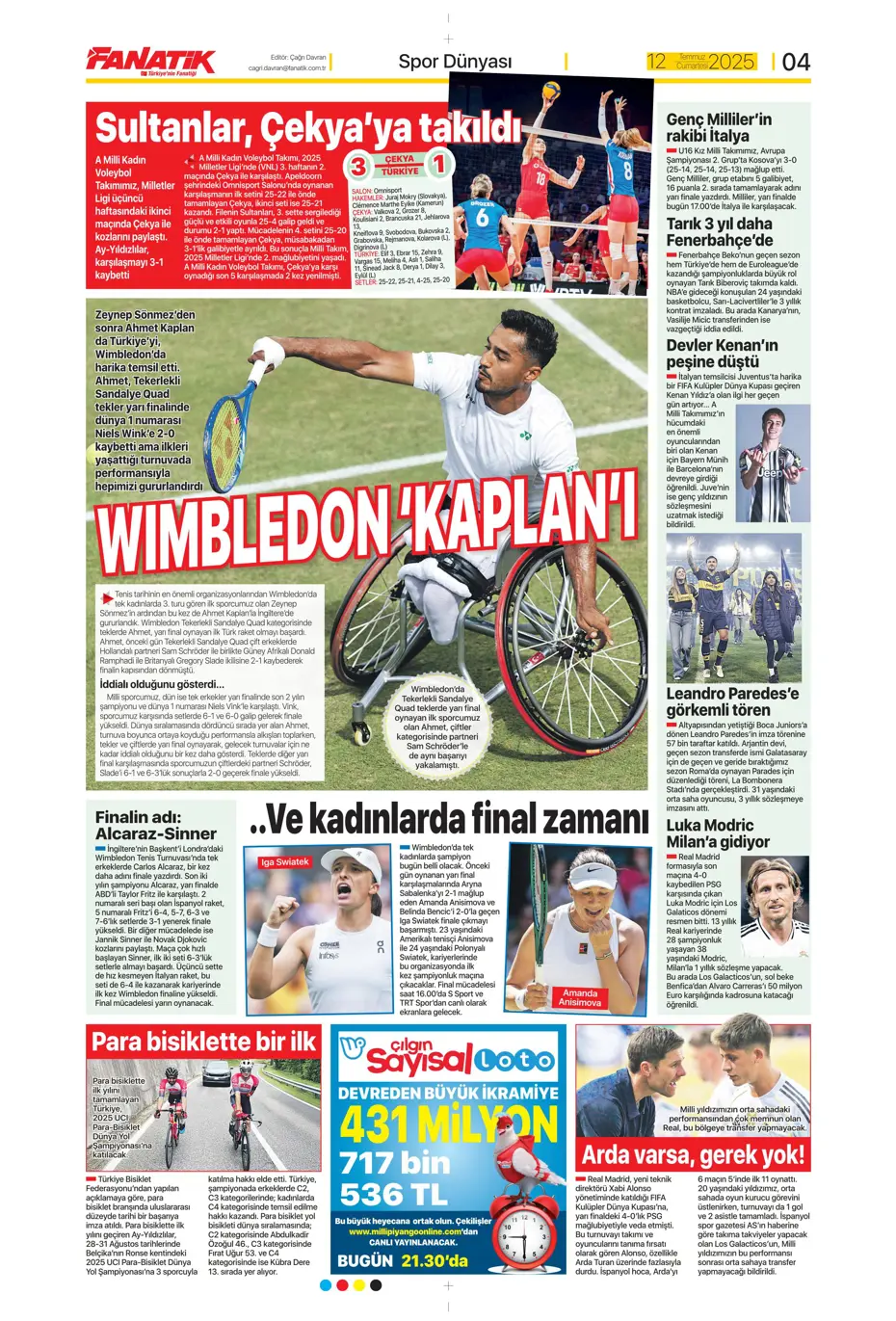 "Asensio ve Skriniar birlikte geliyor" | Sporun manşetleri - 27