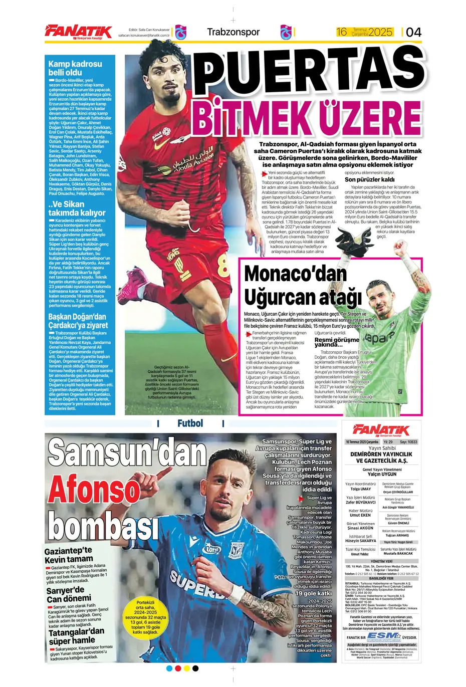 "Sofyan Amrabat'tan şok eden tavır" | Sporun manşetleri - 27