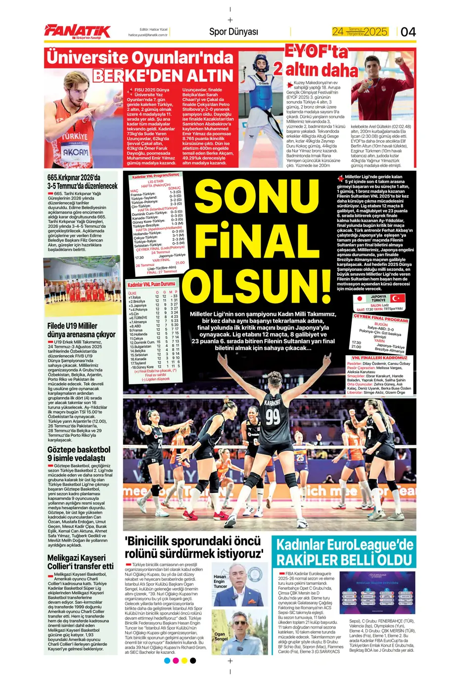 "Enzo Millot Aslan oluyor" | Sporun manşetleri - 35