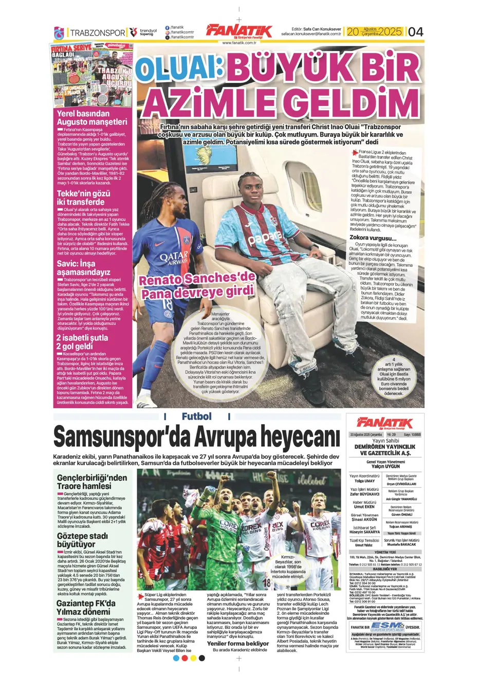 "Fenerbahçe'den Nene sonrası bir transfer daha" | Sporun manşetleri - 28