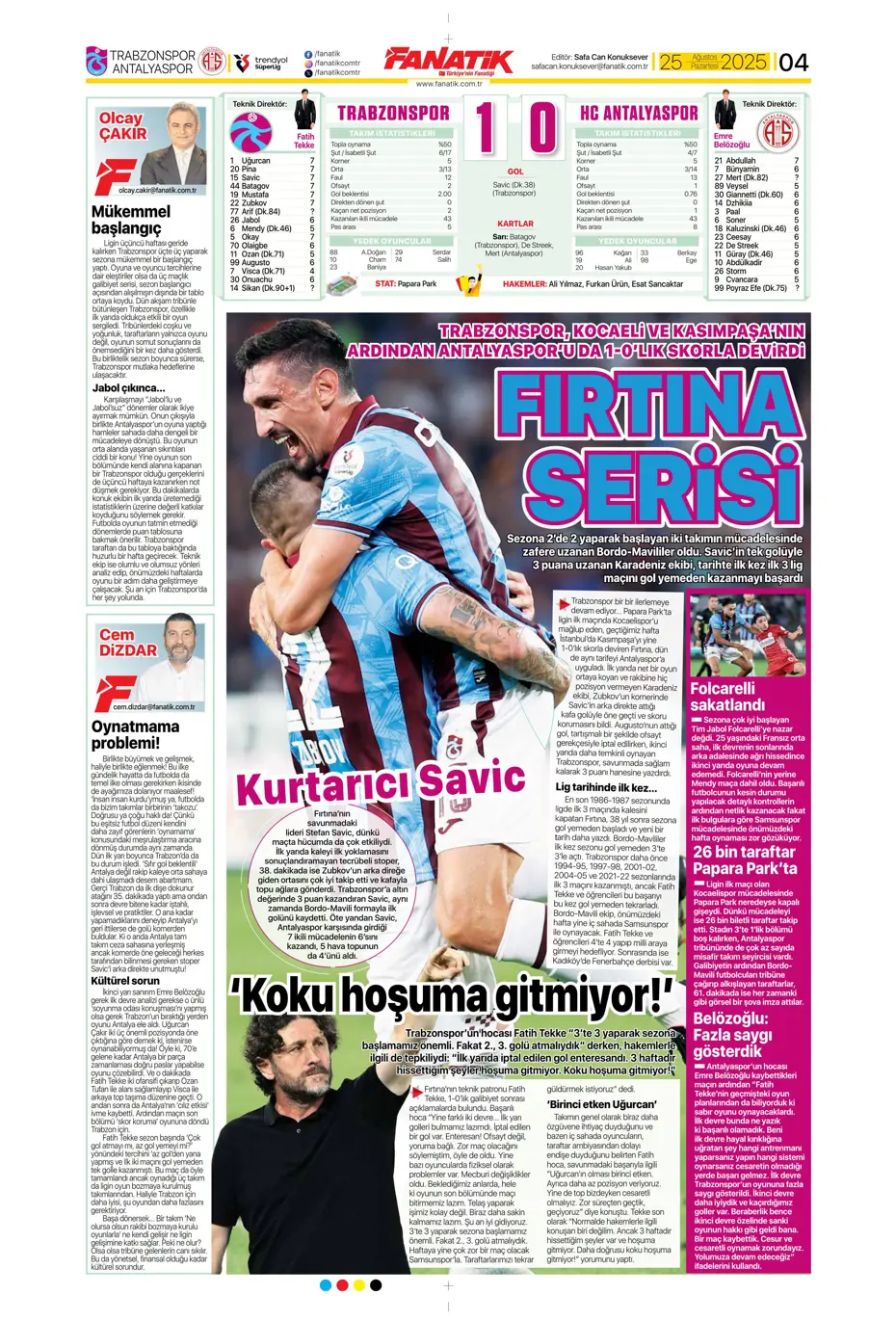 "Fenerbahçe'de Youri Tielemans tamam" | Sporun manşetleri - 33