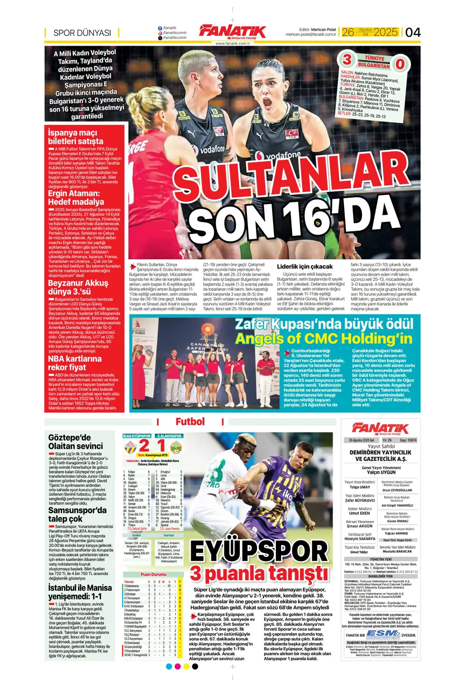"Fenerbahçe, Zinchenko'yu bitiriyor" | Sporun manşetleri - 31